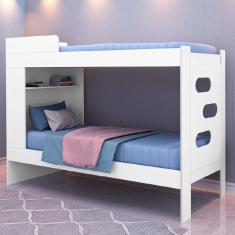 Beliche Floripa para Colchão 0,88m com Nicho Organizador J&A Branco