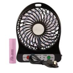 Ventilador Com Lanterna Sem Fio Portatil Mini Multifuncional E 3 Velocidades Preto