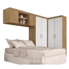 Guarda Roupa Casal Modulado Luana Boreal/branco - Móveis Arapongas Boreal/branco