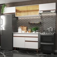 Cozinha Compacta Madesa Reims Com Armário E Balcão Branco