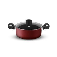 Conjunto De Panelas Rochedo Limpa Fácil 5 Peças Vermelho, Alumínio, Ve