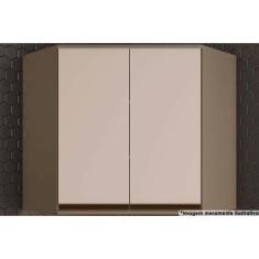 Armário Aéreo p/ Cozinha Canto Oblíquo Connect 2 Portas Duna/Cristal -