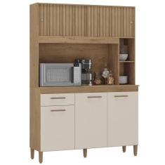 Armario Cozinha Ceara com 5 Portas - Atualle Móveis, Canelato+3D Canel