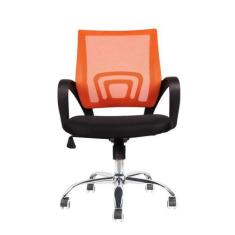 Cadeira de Escritório Diretor Pelegrin PEL-CR11 Preta e Laranja