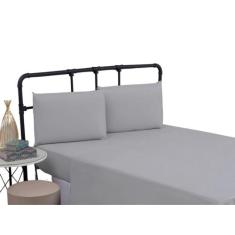 Lençol Cama Box Solteiro Avulso 100% Algodão Sem Elástico Liso Percal 