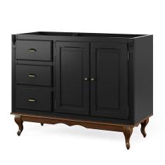 Balcão De Pia Para Cozinha Hannover - M560703 Largura 120cm Cor Laca - Preta