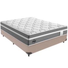 Cama Box Bege e Colchão Berlim Molas Ensacadas Casal Probel