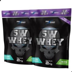 Combo 2 X Whey Protein 5w Dark Insane 2kg Pró Effect Baunilha, Morango