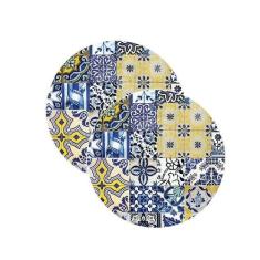 Sousplat estampa Azulejo Português 2 impresso tecido Microfibra - NSW,