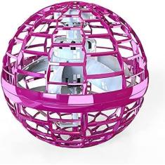 Bola Mágica Voadora Brinquedo Led Recarregável Bumerangue Rosa-Vai e Volta Para Você-Diversão Para Crianças e Adultos.