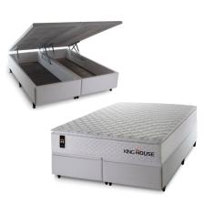 Conjunto Box Baú New Moon Branco 158x198x73 c/ Molas Ensacadas