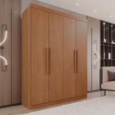 Guarda-roupa 4 Portas 3 Gavetas New Malibu Espresso Móveis