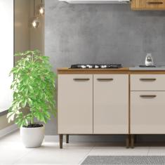 Balcão para Cooktop 0,80m 2 Portas Berlim Ipê Decibal