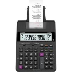 Calculadora Com Bobina Casio HR-100RC 12 Dígitos Bivolt Preta, Preto