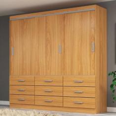 Guarda Roupa Casal Isabela 03 Portas 09 Gavetas - Cinnamomo Cinnamomo
