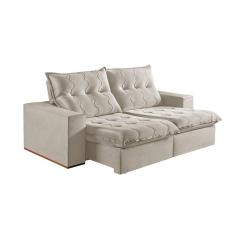 Sofá 2 Lugares Retrátil E Reclinável Martins M-177 Veludo Creme
