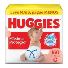 Fralda Descartável Huggies Supreme Care, Tamanho G, 160 Unidades, com Tecnologia Xtra-Flex