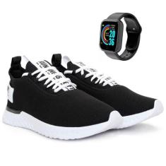 Kit Tênis Esportivo Masculino Academia Caminhada Olimp + Smartwatch BF
