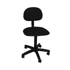 Cadeira de escritório secretária laminada pistão fixo preto