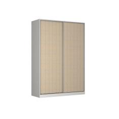 Guarda Roupa Closet Magic 2 Portas Nova Mobile Branco E Noce