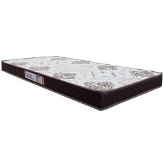 Colchão Solteiro Espuma Taurus One Face D28 14x78x188cm Marrom e branco Hellen Estofados e Colchões