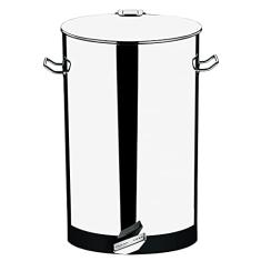 Lixeira 75Lts com Pedal Brinox Decorline Lixeiras Aço Inox