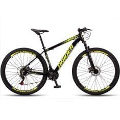 Bicicleta 29 Raider Z3X Pro 21V Freio a Disco e Suspensão Quadro Alumínio MTB
