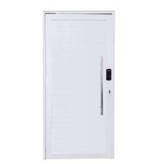 Porta Pivotante de Alumínio 210 x 120cm com Puxador e Fechadura Digital 30 Direita Esquadrias Bergam Branco