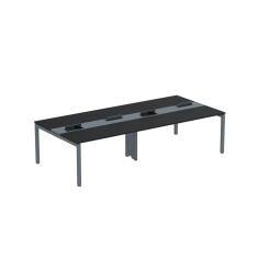 Mesa de Plataforma Dupla para 4 Pessoas Corporativa 150x140/4p Pdc15/14/4p Preto/Grafito