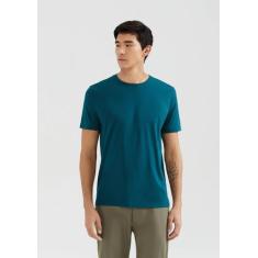 Camiseta Básica Masculina Manga Curta Em Algodão Pima - Hering, G, Ver