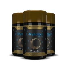 3x L-TRIPTOFANO COM MARACUJA 860MG 30CAPS HF SUPLEMENTOS