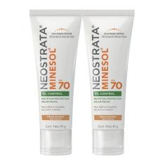 Kit 2 Protetor Solar Facial Neostrata Minesol Oil Control FPS 70 Pele 