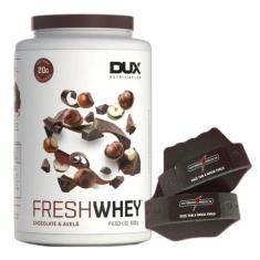 Fresh Whey Isolado Hidro 3W Chocolate 900g Luva Preto Dux - Dux Nutrit