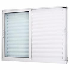 Janela de Alumínio 3 Folhas - Vidro & Veneziana 100x100cm - generico, 