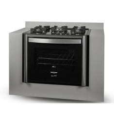 Fogão De Embutir Fischer 5Q TC Gran Cheff Gás Com Dourador 220V