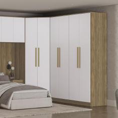 Guarda-roupa 2 Portas Kappesberg Adapt Nogueira/branco