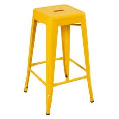 Banqueta Alta 76 Cm Amarelo Amarelo