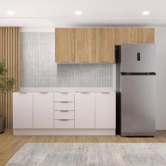 Cozinha Modulada 4 Peças sem Tampo com Rodapé 2 Aéreos e 2 Balcões Ipa