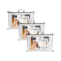 Kit de 3 Travesseiros Linha Favos - Baixo - Fibrasca