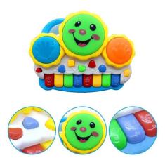 Piano Bebê Drum Infantil Musical Luminoso Sonoro Teclado - toys