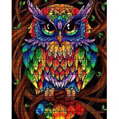 Quebra-cabeça Coruja Colorida Puzzle de 300 peças - Coleção TEA e Amor