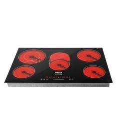 Cooktop 5 bocas eletrico philco vitroceramico 77x52cm pct55vc volcano 
