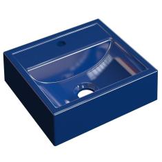 Cuba Pia De Apoio Para Banheiro Quadrada Kuad 32 C08 Azul Escuro - Mpozenato