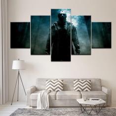 Quadro Decorativo Sexta-feira13. 5 peças 130x65 cm em tecido