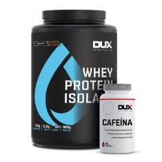 Whey Protein Isolado 900g + Cafeína 200mg 90 Caps Dux Nutrition-Unissex