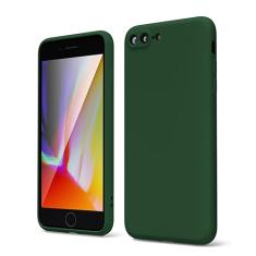 oakxco Capa para iPhone 7 Plus iPhone 8 Plus, silicone líquido, capa macia e fina de gel de borracha macia para mulheres e meninas, design estético sólido de TPU fosco protetor e à prova de choque,
