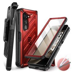 SUPCASE Capa para Galaxy Z Fold 5 (Unicorn Beetle), [Clipe de cinto com suporte para caneta S ] [protetor de tela e suporte embutidos] Capa de celular resistente à prova de choque resistente para