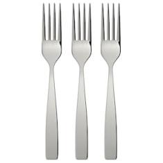 Conjunto de Garfos para Sobremesa Euro Home Lisos Inox - 3 Peças