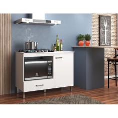 Balcão para cooktop 1 porta - Roma branco