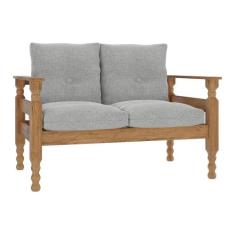 Namoradeira 2 Lugares Madeira Maciça Liz Multimóveis VCR7002, Cinza